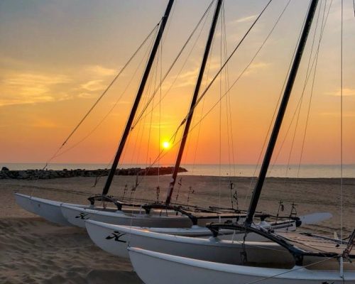 Catamaran coucher de soleil - Club nautique de chatelaillon